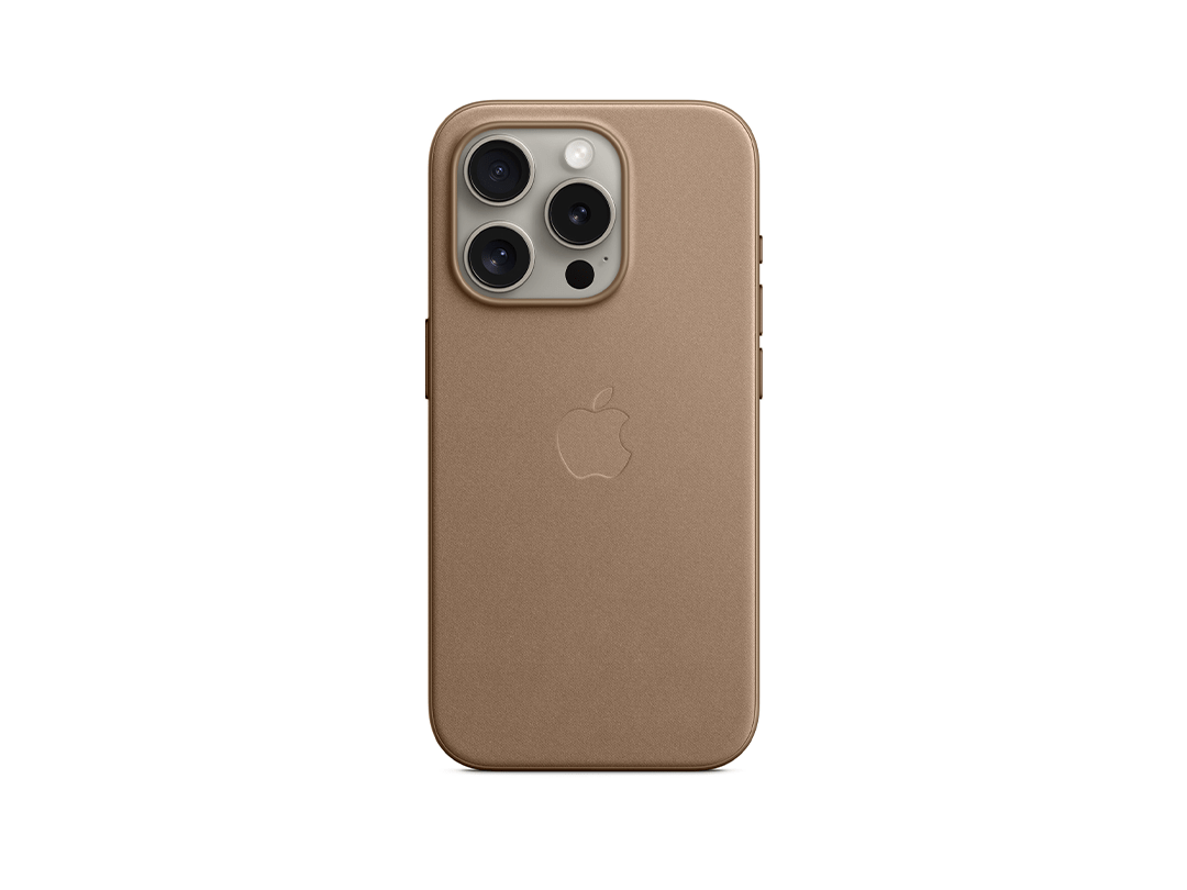 Apple MT4J3ZM/A iPhone 15 Pro FineWoven Case with MagSafe - Taupe in Qatar Apple MT4J3ZM/A iPhone 15 Pro FineWoven Case with MagSafe - Taupe in Qatar